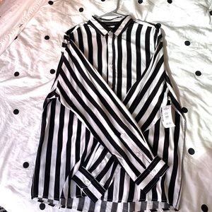 Striped button up